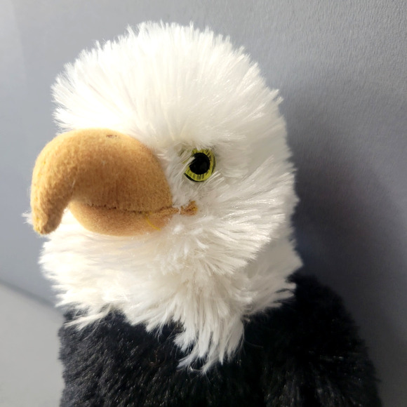 Aurora Bald Eagle Plush Stuffed Animal 8" Realistic Bird Soft Toy - Picture 3 of 14